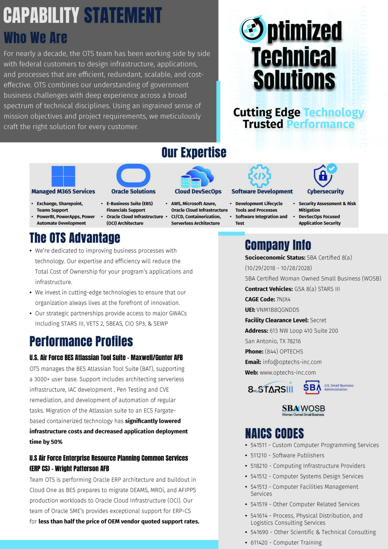 Capability Statement - Optimized Technical Solutions